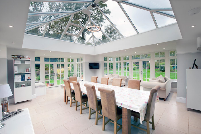 By adding a stunning Orangery to their property the owners have achieved a beautiful large area for entertaining and relaxing