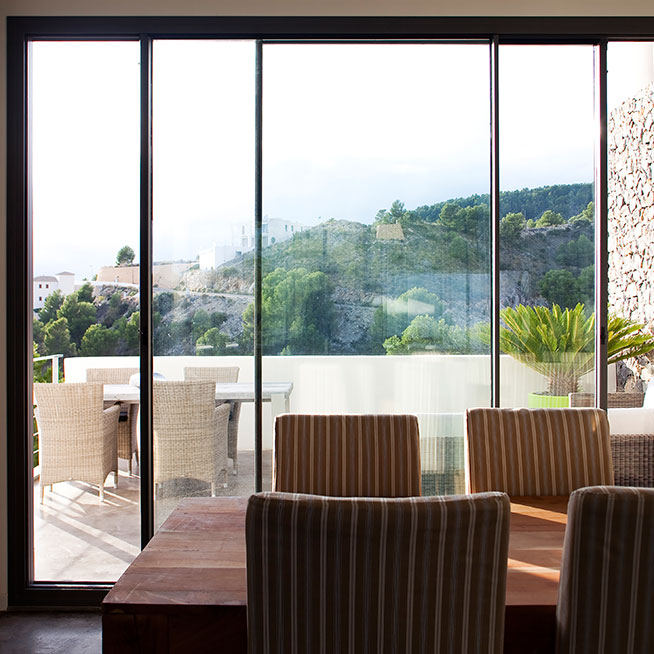 Aluminium Slimline Sliding Door - Rococo